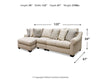 Seccional Carnaby de 3 piezas con chaise longue