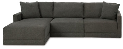 Seccional de 3 piezas con chaise longue Evey