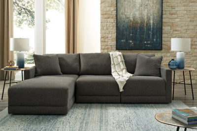 Seccional de 3 piezas con chaise longue Evey