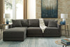 Seccional de 3 piezas con chaise longue Evey