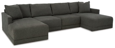 Seccional de 4 piezas con chaise longue Evey