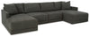 Seccional de 4 piezas con chaise longue Evey