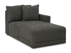Chaise longue con brazo derecho orientado hacia la derecha