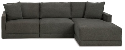 Seccional de 3 piezas con chaise longue Evey