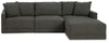 Seccional de 3 piezas con chaise longue Evey