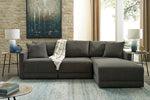 Seccional de 3 piezas con chaise longue Evey
