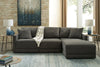 Seccional de 3 piezas con chaise longue Evey