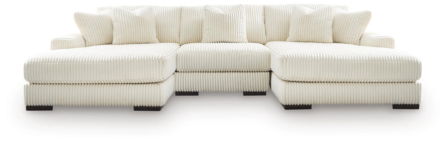 Seccional Lindyn de 3 piezas con chaise longue doble