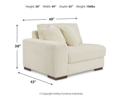 Silla de esquina Lindyn con brazo izquierdo