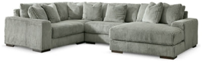 Seccional Lindyn de 4 piezas con chaise longue