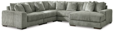 Seccional Lindyn de 5 piezas con chaise longue