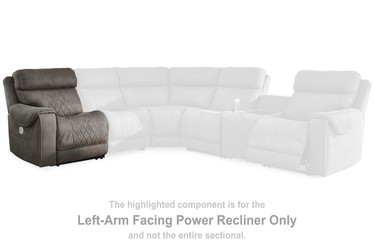 Hoopster Left-Arm Facing Power Recliner