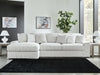 Estupendo sofá seccional de 2 piezas con chaise longue