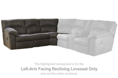 Loveseat reclinable con brazo izquierdo Tambo