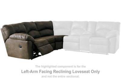 Loveseat reclinable con brazo izquierdo Tambo