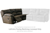 Loveseat reclinable con brazo izquierdo Tambo