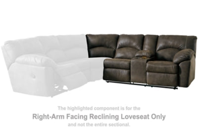 Loveseat reclinable con brazo derecho Tambo