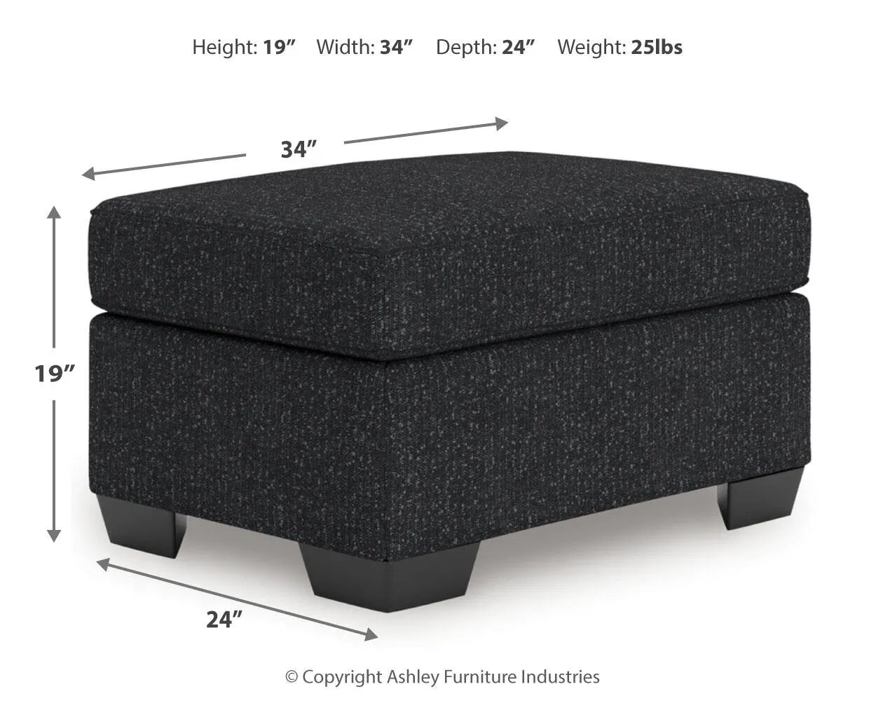 Jasmine Peaks Ottoman