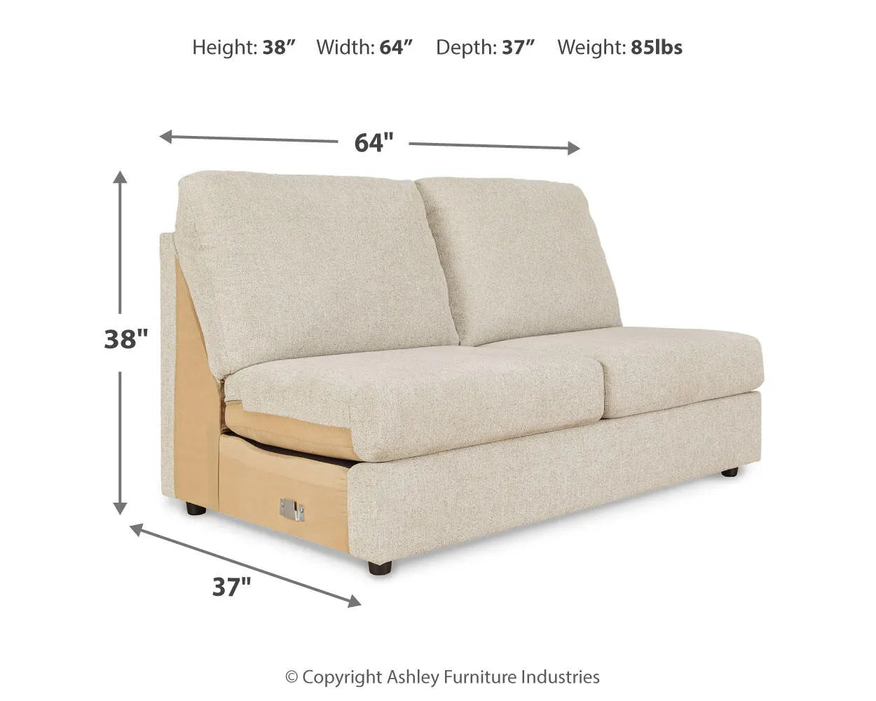 Edenfield Armless Loveseat
