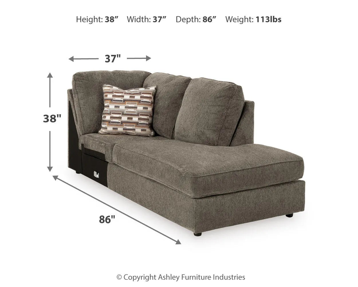 O'Phannon Right-Arm Facing Corner Chaise