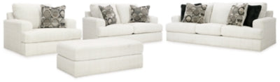 Sofá, loveseat, sillón extragrande y otomana Karinne