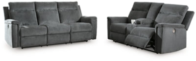 Sofá y loveseat reclinables eléctricos Barnsana