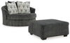 Silla giratoria extragrande y otomana Biddeford