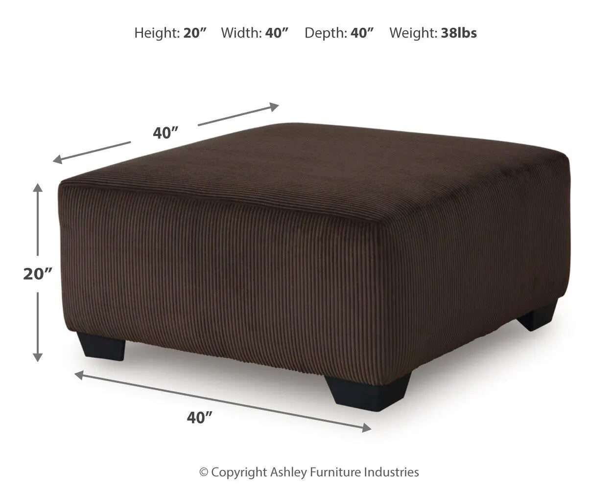Landsings Oversized Accent Ottoman