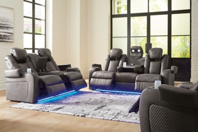 Sofá reclinable eléctrico, loveseat y sillón reclinable Fyne-Dyme