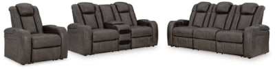 Sofá reclinable eléctrico, loveseat y sillón reclinable Fyne-Dyme