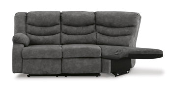 Partymate Left-Arm Facing Reclining Loveseat with Half Wedge