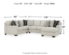 Seccional Huntsworth de 4 piezas con chaise longue