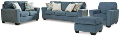 Sofá, loveseat, silla y otomana Cashton