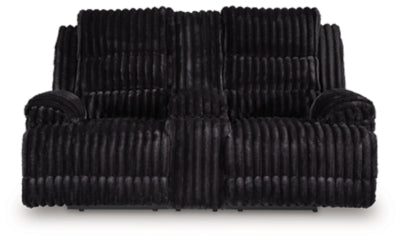 Sofá de dos plazas reclinable con consola Technique