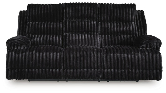 Technique Power Reclining Sofa with Drop Down Table