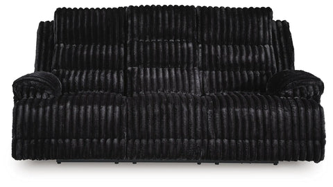 Technique Power Reclining Sofa with Drop Down Table