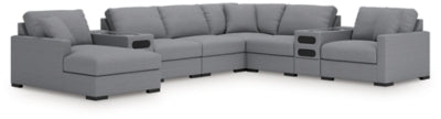 Seccional Omaha by Ashley de 8 piezas con sistema de audio y chaise longue