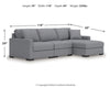 Seccional de 3 piezas con chaise longue Omaha by Ashley