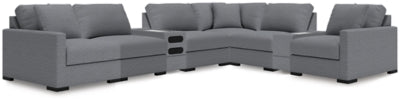 Seccional Omaha by Ashley de 8 piezas con consolas de audio y almacenamiento