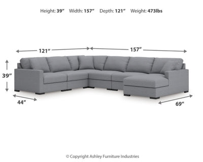 Seccional de 6 piezas con chaise longue Omaha by Ashley