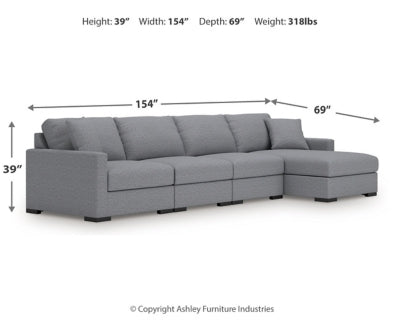 Seccional de 4 piezas con chaise longue Omaha by Ashley