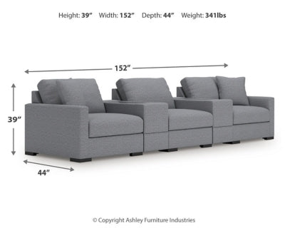 Seccional de 5 piezas Omaha by Ashley con consolas de almacenamiento