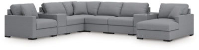 Seccional Omaha by Ashley de 8 piezas con chaise longue y consolas de almacenamiento