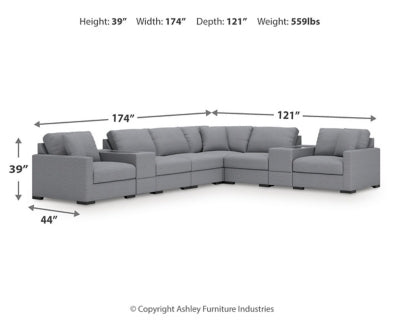 Omaha by Ashley 8-Piece Sectional with Storage Consoles