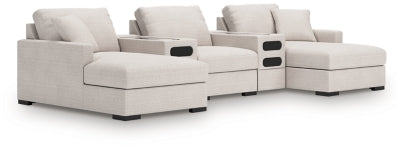 Seccional de 5 piezas Omaha by Ashley con sistema de audio y chaise longue