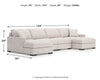 Seccional de 4 piezas con chaise longue Omaha by Ashley