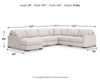 Seccional de 6 piezas con chaise longue Omaha by Ashley