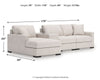Seccional de 4 piezas Omaha by Ashley con chaise longue y consola de almacenamiento