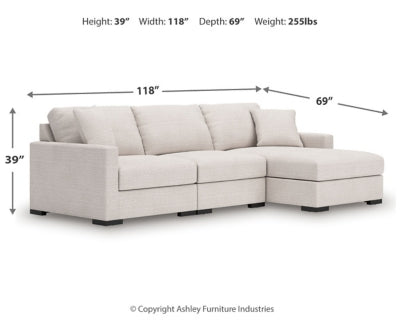 Omaha by Ashley 3-Piece Sectional with Chaise