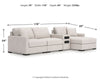 Seccional de 4 piezas Omaha by Ashley con chaise longue y consola de audio